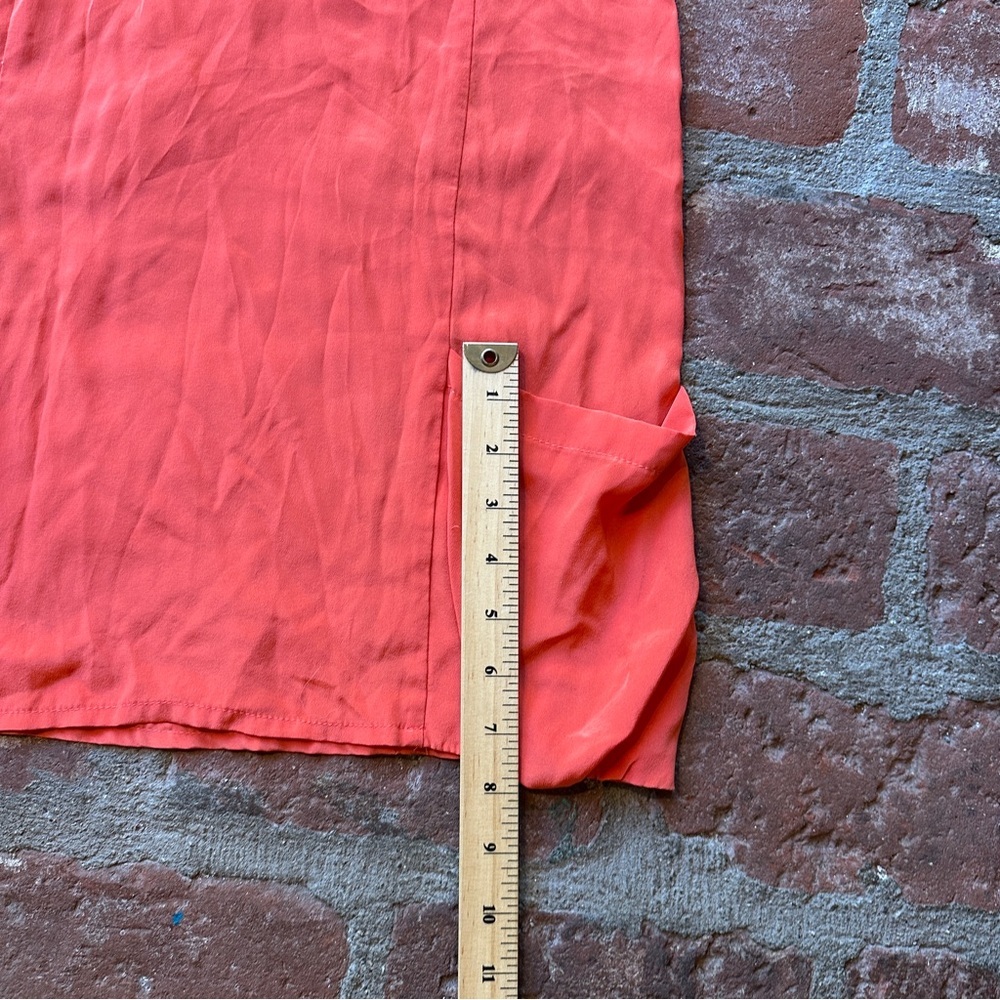 Bianca Coletti Size Small Orange Mini Dress Beach Cover Up Silk Tunic Resortwear - Picture 8 of 16